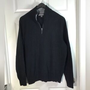 Eddie Bauer Men's Black Zip-Up Sweater
